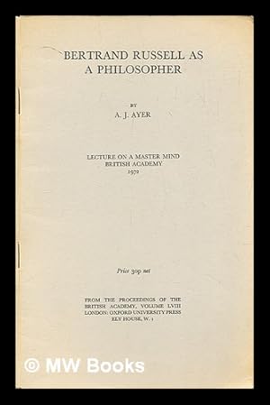 Imagen del vendedor de Bertrand Russell as a philosopher a la venta por MW Books