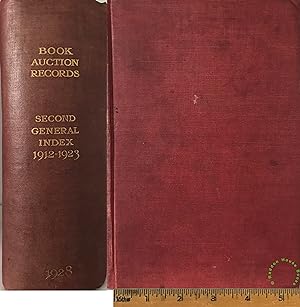Second general index to book-auction records for the years 1912 - 1923 (volumes X-XX)