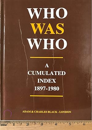 Who was who: a cumulated index 1897 - 1980