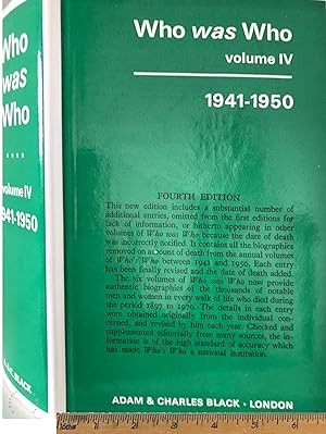 Who was Who Vol. IV 1941 - 1950