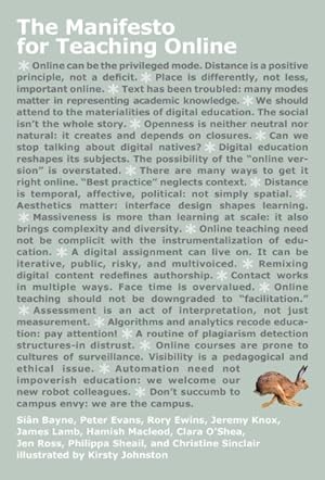 Image du vendeur pour Manifesto for Teaching Online mis en vente par GreatBookPricesUK