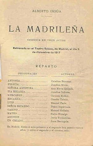 Seller image for LA MADRILEOA. Comedia en tres actos. * FORTUNATO. Historia tragicmica en tres actos for sale by Librera Torren de Rueda