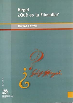 Seller image for Hegel Qu es la filosofa? for sale by La Librera, Iberoamerikan. Buchhandlung