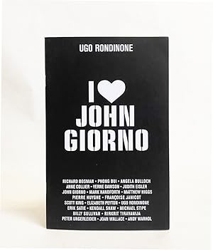 Image du vendeur pour Ugo Rondinone: I Love John Giorno [EXHIBITION EVENT BROCHURE] mis en vente par Exquisite Corpse Booksellers