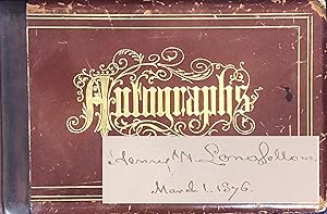 1875 Autograph Book - Signed by Henry Wadsworth Longfellow & Other Notables