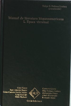 Bild des Verkufers fr Manual de literatura hispanoamricana: TOMO I: Epoca virreinal. zum Verkauf von books4less (Versandantiquariat Petra Gros GmbH & Co. KG)