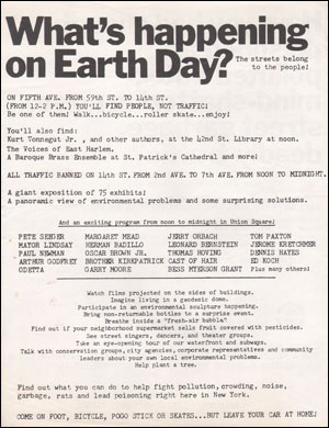 Bild des Verkufers fr What's Happening on Earth Day? zum Verkauf von Specific Object / David Platzker
