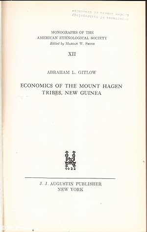 Economics of the Mount Hagen Tribes of New Guinea
