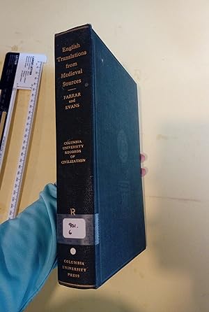Bild des Verkufers fr Bibliography of English Translations from Medieval Sources 1948 1st Ed 2nd Print zum Verkauf von Eurobooks Ltd