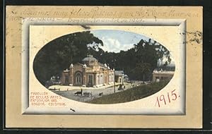 Postcard Bogota, Pabellon de Bellas Artes, Exposicion 1910, Ausstellung