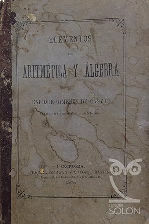 Elementos de Aritmética y Álgebra