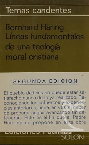 Seller image for Lneas fundamentales de una teologa moral cristiana for sale by LIBRERA SOLN