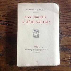 L' An prochain à JERUSALEM !