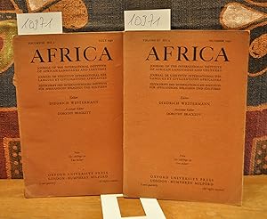 Seller image for Africa. Zeitschrift des Internationalen Instituts fr Afrikanische Sprachen und Kulturen / Journal of the international institute of African Languages and Cultures. Volume III, No 3 July 1930 and No 4 October 1930. for sale by Antiquariat Welwitschia Dr. Andreas Eckl