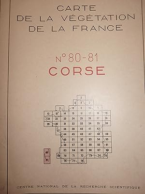 Carte de la végétation de la France n° 80-81. Corse