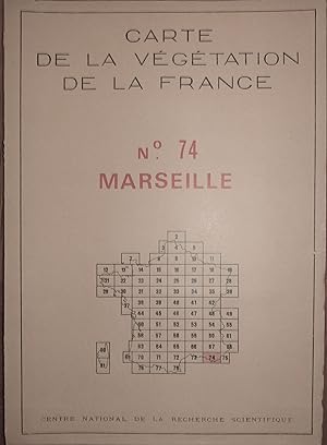Carte de la végétation de la France n°74. Marseille