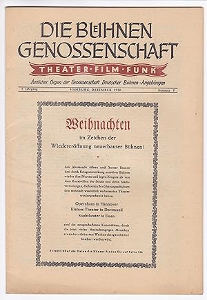 Die Bühnen Genossenschaft, 2. Jahrgang Dezember 1950, Nr. 9 - Weihnachten, Film