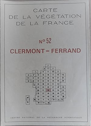 Carte de la végétation de la France n° 52. Clermont-Ferrand