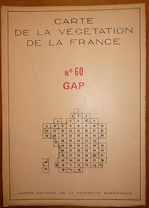 Carte de la végétation de la France n°60. Gap