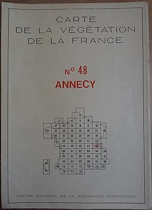 Carte de la végétation de la France n° 48. Annecy