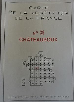 Carte de la végétation de la France n°39. Chateauroux