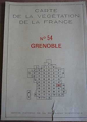 Carte de la végétation de la France n° 54. Grenoble