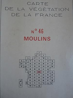Carte de la végétation de la France n° 46. Moulins