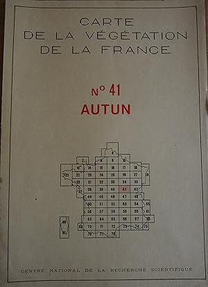 Carte de la végétation de la France n° 41. Autun