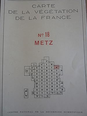Carte de la végétation de la France n° 18. Metz