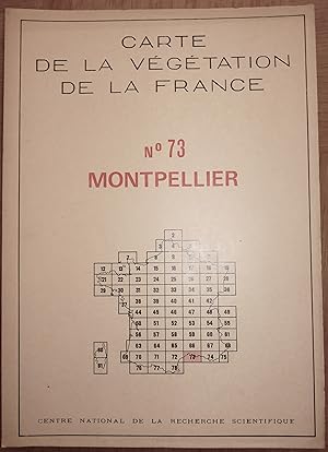 Carte de la végétation de la France n°73. Montpellier