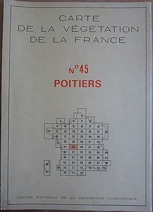 Carte de la végétation de la France n° 45. Poitiers