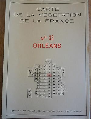 Carte de la végétation de la France n°33. Orléans