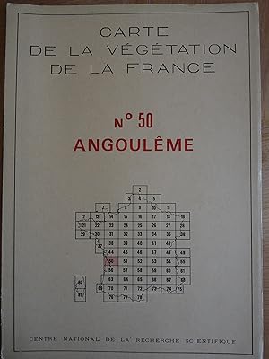 Carte de la végétation de la France n° 50. Angoulème