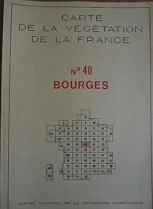 Carte de la végétation de la France n° 40. Bourges