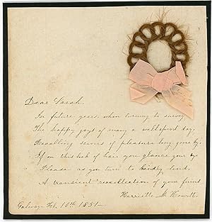 Plaited hair with pink ribbon - Token of Affection - from Sarah to Henrietta