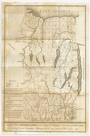Antique Print-GENESEE LANDS-LAKE ONTARIO-USA-Pease-1849