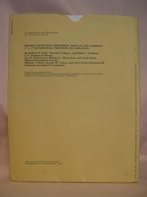 Seller image for MINERAL-RESOURCE ASSESSMENT MAPS OF THE HARRISON 1 x 2 QUADRANGLE, MISSOURI AND ARKANSAS; MISCELLANEOUS FIELD STUDIES MAP MF-1994-D and PAMPHLET TO ACCOMPANY MAP for sale by Robert Gavora, Fine & Rare Books, ABAA