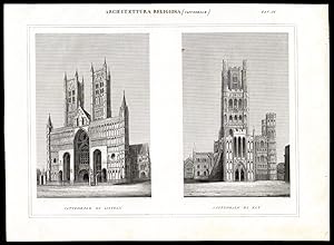 Antique Print-ARCHITECTURE-CATHEDRAL-ELY-LINCOLN-UK-Nuova Enciclopedia-1866