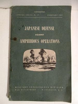 Immagine del venditore per Japanese Defense Against Amphibious Operations. Special Series. No. 29. Restricted. venduto da Military Books