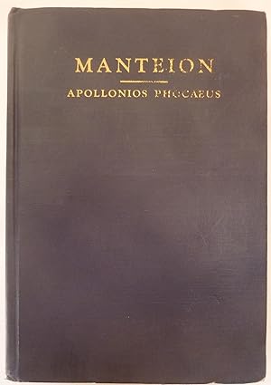 Bild des Verkufers fr Manteion: Simple Methods of Divination by Which the Answer of Numerous Questions May be Received zum Verkauf von Peninsula Books