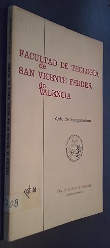 Seller image for Facultad de Teologa de San Vicente Ferrer de Valencia. Acto de inauguracin for sale by Librera La Candela