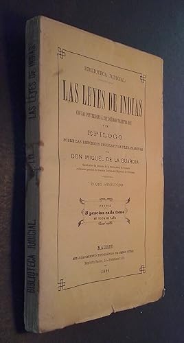 Immagine del venditore per Las leyes de Indias con las posteriores a este cdigo vigentes hoy y un eplogo sobre las reformas legislativas ultramarinas. Tomo segundo venduto da Librera La Candela