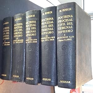 Imagen del vendedor de Doctrina procesal civil del Tribunal Supremo. Tomo I: Artculos 1 a 71. Tomo II: Artculos 72 a 459. Tomo III: Artculos 460 a 679. Tomo IV: Artculos 680 a 1608. Tomo V: Artculos 1609 a 1810. 1 Abril 1881 a 31 Diciembre 1953. 5 tomos a la venta por Librera La Candela