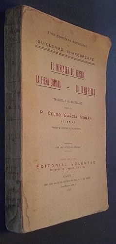 Bild des Verkufers fr El mercader de Venecia. La fiera domada. La tempestad zum Verkauf von Librera La Candela