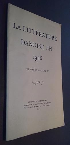 Seller image for La litterature danoise en 1958 for sale by Librera La Candela