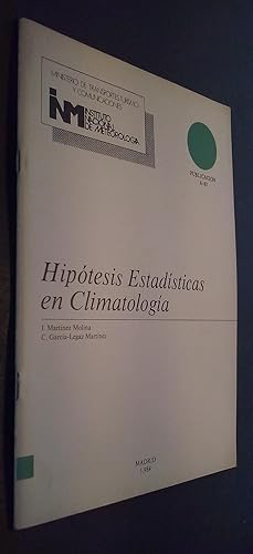 Imagen del vendedor de Hiptesis estadsticas en climatologa a la venta por Librera La Candela