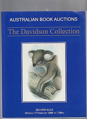 AUSTRALIAN BOOK AUCTIONS. The Davidson Collection. Second Sale. Australia Before Gold 1810-1850