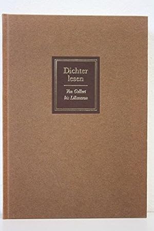 Seller image for Dichter lesen. Von Gellert bis Liliencron for sale by Die Buchgeister