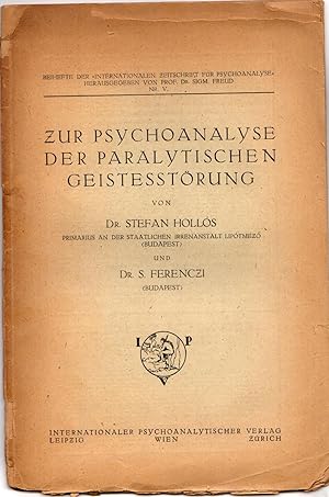 Bild des Verkufers fr Zur Psychoanalyse der paralytischen Geistesstrung. zum Verkauf von Rdner Versandantiquariat