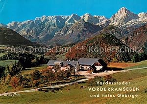 Postkarte Carte Postale 73641706 Vorderstoder Gasthaus Pension Vorderramseben Alpenpanorama Vorde...